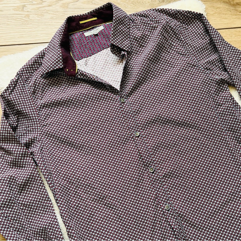 Ted Baker Men's Patterned Shirt Size Large
